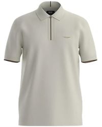BOSS - Zip-Fastening Regular-Fit Polo Shirt - Lyst