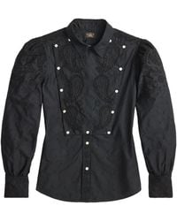 RRL - Paisley-Embroidered Blouse - Lyst