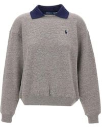 Polo Ralph Lauren - Sweat En Polaire À Col Polo - Lyst