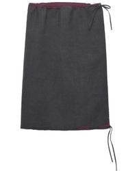 Prada - Bonded Hopsack Midi-Skirt With Devoré-Effect - Lyst