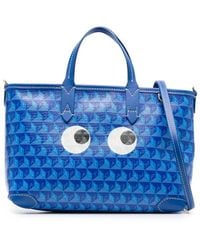 Anya Hindmarch 'i Am A Plastic Bag' Eyes Pouch in Blue | Lyst