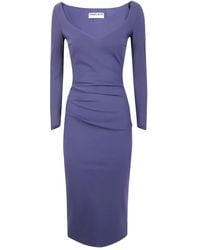 La Petite Robe Di Chiara Boni - Long-sleeve Draped Midi Dress - Lyst