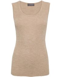 Lorena Antoniazzi - Sleeveless Ribbed-Knit Top - Lyst