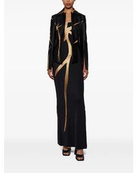 slim fit dress slacks GOLDEN DUST LUREX PLUNGE MINI DRESS – PatBO main image 0
