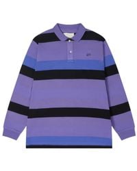 ERL - Striped Long-Sleeve Polo Shirt - Lyst