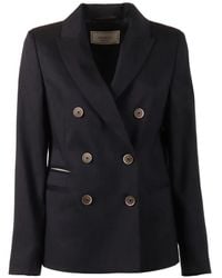 Peserico - Double-Breasted Blazer - Lyst