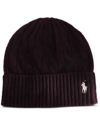 Polo Ralph Lauren - Cable-Knit Wool-Cashmere Beanie - Lyst