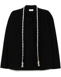 Lemaire - Embroidered Ascot Blouse - Lyst