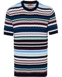 Missoni - T-shirt en coton à motif zig-zag - Lyst