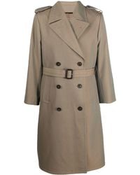 Maison Margiela - Double-breasted Wool Trench Coat - Lyst