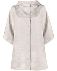 Max Mara - Monogram Jacquard Satin Coat - Lyst
