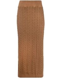 Woolrich - Kabelgebreide Midi-Rok - Lyst