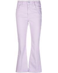 Jacob Cohen - Victoria Logo-Embroidered Cropped Flared Jeans - Lyst