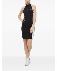 PUMA - T7 Side-Stripe Zip-Up Mini Dress - Lyst