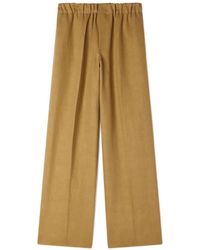 Sandro - Wide-Leg Elasticated Linen Trousers - Lyst