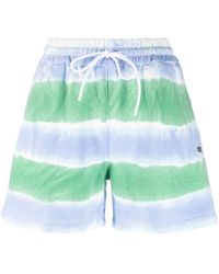 MSGM - Stripe-pattern Drawstring Shorts - Lyst