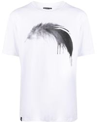 Patrizia Pepe - Feather-print Cotton T-shirt - Lyst