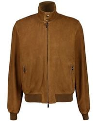 Frescobol Carioca - Canela Suede Bomber Jacket - Lyst
