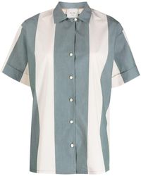 Alysi - Maxi striped cotton shirt - Lyst