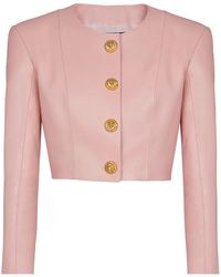 Balmain - ラムスキン ジャケット - Lyst