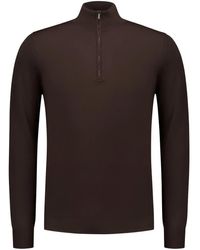 Zanone - Maglione Con Mezza Zip - Lyst