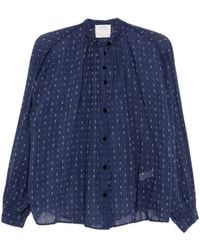 forte_forte - Chemise Fluide Imprimé À Cravate - Lyst