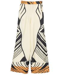 Raquel Diniz - Sofia Graphic-Print Wide-Leg Trousers - Lyst