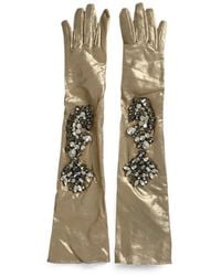Dolce & Gabbana - Crystal-Embellished Gloves - Lyst
