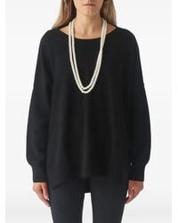 MEIMEIJ - Stepped-Hem Boat-Neck Sweater - Lyst