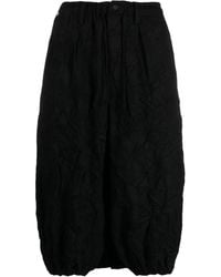 Yohji Yamamoto - Baggy-Shorts Mit Knitteroptik - Lyst