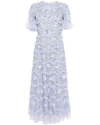 Needle & Thread - Daisy Wave Floral-embroidered Gown - Lyst