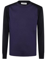 Jil Sander - Jersey a paneles - Lyst