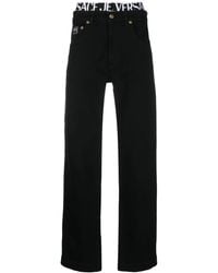 Versace Jeans Couture - Logo Band Straight-Leg Jeans - Lyst