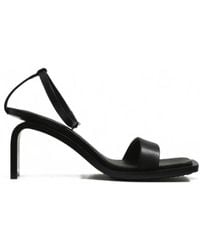 Courreges - Stream Leather Heeled Sandals - Lyst