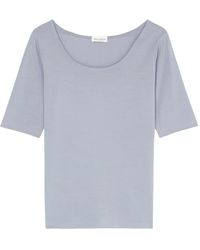 Marc O' Polo - Top de manga corta con cuello redondo - Lyst