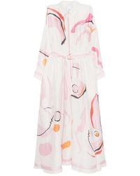 womens white linen midi dress Timeless Oatmeal Linen Midi Dress | Trendy Women's Dresses main image 1