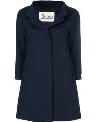 Herno Manteau à col mandarin - Bleu