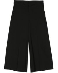 Theory - High Waist Broek Met Wijde Pijpen - Lyst