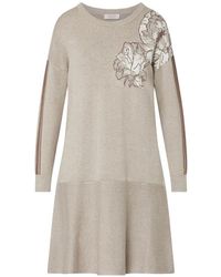 Liu Jo - Short Jacquard Knit Dress - Lyst