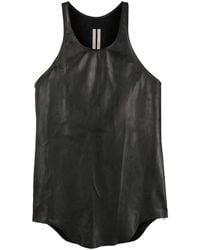 Rick Owens - Scoop-neck Leather Tank Top - Lyst