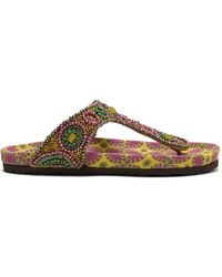 Maliparmi - Sandales Ornées De Perles À Fleurs - Lyst