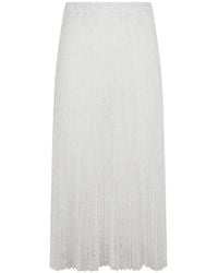 Ermanno Scervino - Jupe Plissée En Dentelle - Lyst