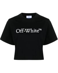 Off-White c/o Virgil Abloh - Big Logo Bookish Cropped T-Shirt - Lyst