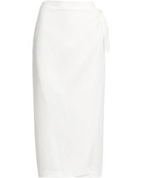 Polo Ralph Lauren - Linen Wrap Skirt - Lyst