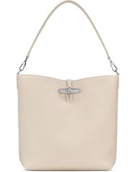 Longchamp - Medium Le Roseau Grained-Leather Shoulder Bag - Lyst