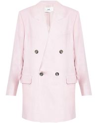 Ami Paris - Double-Breasted Wool Blazer - Lyst
