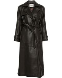 DUCIE - Corrin Leather Trench Coat - Lyst
