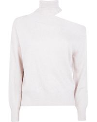 D.exterior - Rollkragenpullover mit Cut-Out - Lyst