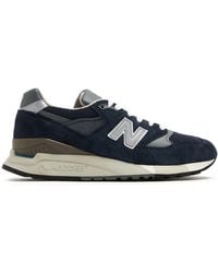 New Balance - 998 Logo-Appliqué Sneakers - Lyst