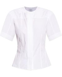 McQueen - Cotton Short Sleeve Top - Lyst